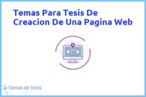 Tesis de Creacion De Una Pagina Web: Ejemplos y temas TFG TFM