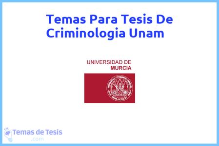 temas de tesis de Criminologia Unam, ejemplos para tesis en Criminologia Unam, ideas para tesis en Criminologia Unam, modelos de trabajo final de grado TFG y trabajo final de master TFM para guiarse