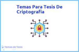 Tesis de Criptografia: Ejemplos y temas TFG TFM