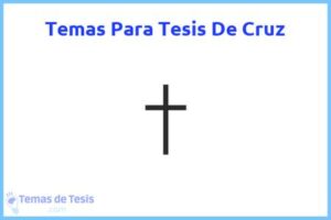 Tesis de Cruz: Ejemplos y temas TFG TFM
