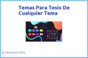 Tesis de Cualquier Tema: Ejemplos y temas TFG TFM