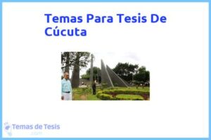 Tesis de Cúcuta: Ejemplos y temas TFG TFM