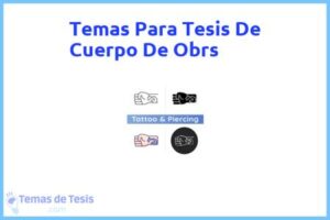 Tesis de Cuerpo De Obrs: Ejemplos y temas TFG TFM