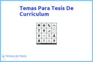 Tesis de Curriculum: Ejemplos y temas TFG TFM