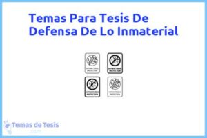 Tesis de Defensa De Lo Inmaterial: Ejemplos y temas TFG TFM
