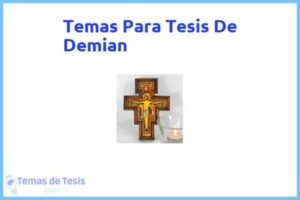 Tesis de Demian: Ejemplos y temas TFG TFM