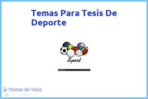 Tesis de Deporte: Ejemplos y temas TFG TFM