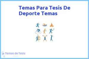 Tesis de Deporte Temas: Ejemplos y temas TFG TFM
