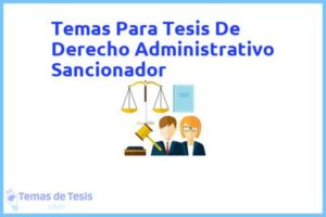 Tesis de Derecho Administrativo Sancionador: Ejemplos y temas TFG TFM