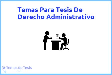 Tesis de Derecho Administrativo: Ejemplos y temas TFG TFM