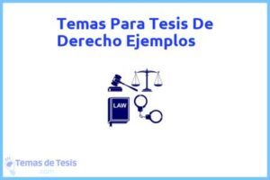 Tesis de Derecho Ejemplos: Ejemplos y temas TFG TFM