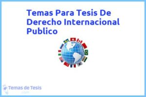 Tesis de Derecho Internacional Publico: Ejemplos y temas TFG TFM