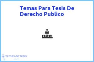 Tesis de Derecho Publico: Ejemplos y temas TFG TFM