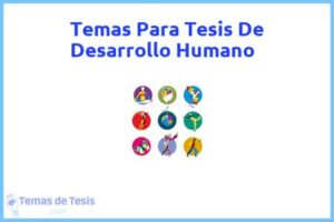 Tesis de Desarrollo Humano: Ejemplos y temas TFG TFM