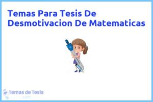 Tesis de Desmotivacion De Matematicas: Ejemplos y temas TFG TFM