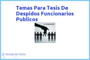 Tesis de Despidos Funcionarios Publicos: Ejemplos y temas TFG TFM