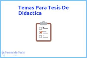 Tesis de Didactica: Ejemplos y temas TFG TFM