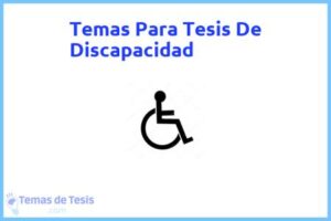 Tesis de Discapacidad: Ejemplos y temas TFG TFM