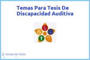 Tesis de Discapacidad Auditiva: Ejemplos y temas TFG TFM