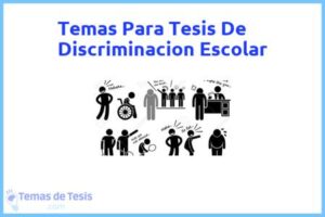Tesis de Discriminacion Escolar: Ejemplos y temas TFG TFM