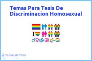 Tesis de Discriminacion Homosexual: Ejemplos y temas TFG TFM