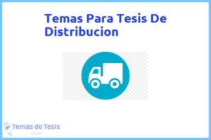 Tesis de Distribucion: Ejemplos y temas TFG TFM