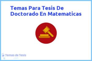 Tesis de Doctorado En Matematicas: Ejemplos y temas TFG TFM