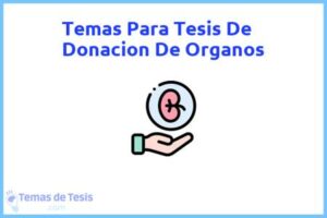 Tesis de Donacion De Organos: Ejemplos y temas TFG TFM