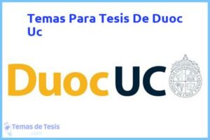 Tesis de Duoc Uc: Ejemplos y temas TFG TFM