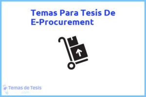 Tesis de E-Procurement: Ejemplos y temas TFG TFM