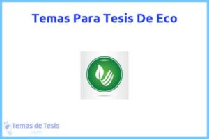 Tesis de Eco: Ejemplos y temas TFG TFM