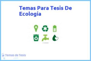 Tesis de Ecología: Ejemplos y temas TFG TFM