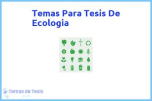 Tesis de Ecologia: Ejemplos y temas TFG TFM