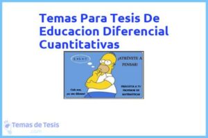 Tesis de Educacion Diferencial Cuantitativas: Ejemplos y temas TFG TFM