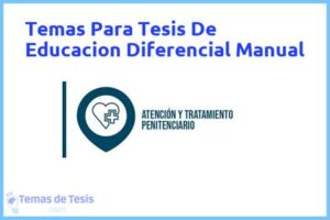 Tesis de Educacion Diferencial Manual: Ejemplos y temas TFG TFM