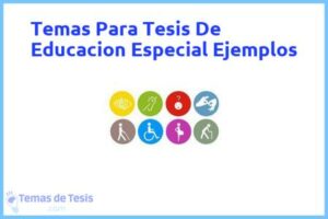 Tesis de Educacion Especial Ejemplos: Ejemplos y temas TFG TFM