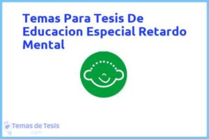 Tesis de Educacion Especial Retardo Mental: Ejemplos y temas TFG TFM