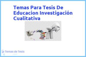 Tesis de Educacion Investigación Cualitativa: Ejemplos y temas TFG TFM