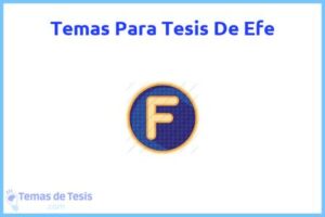 Tesis de Efe: Ejemplos y temas TFG TFM
