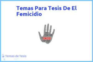 Tesis de El Femicidio: Ejemplos y temas TFG TFM
