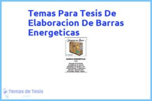 Tesis de Elaboracion De Barras Energeticas: Ejemplos y temas TFG TFM