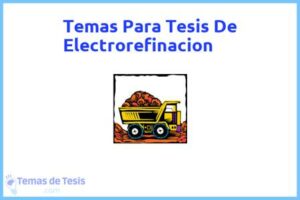 Tesis de Electrorefinacion: Ejemplos y temas TFG TFM