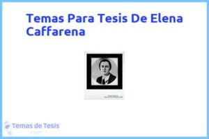 Tesis de Elena Caffarena: Ejemplos y temas TFG TFM