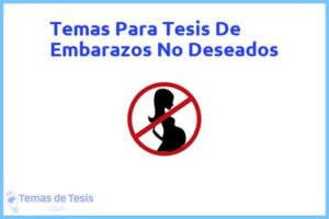 Tesis de Embarazos No Deseados: Ejemplos y temas TFG TFM