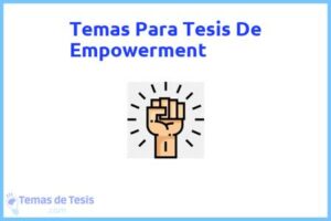 Tesis de Empowerment: Ejemplos y temas TFG TFM