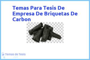 Tesis de Empresa De Briquetas De Carbon: Ejemplos y temas TFG TFM