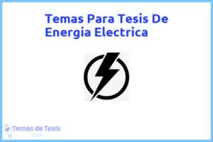 Tesis de Energia Electrica: Ejemplos y temas TFG TFM