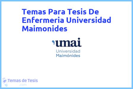 Tesis de Enfermeria Universidad Maimonides: Ejemplos y temas TFG TFM