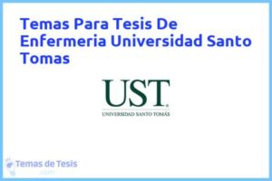Tesis de Enfermeria Universidad Santo Tomas: Ejemplos y temas TFG TFM