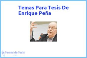 Tesis de Enrique Peña: Ejemplos y temas TFG TFM